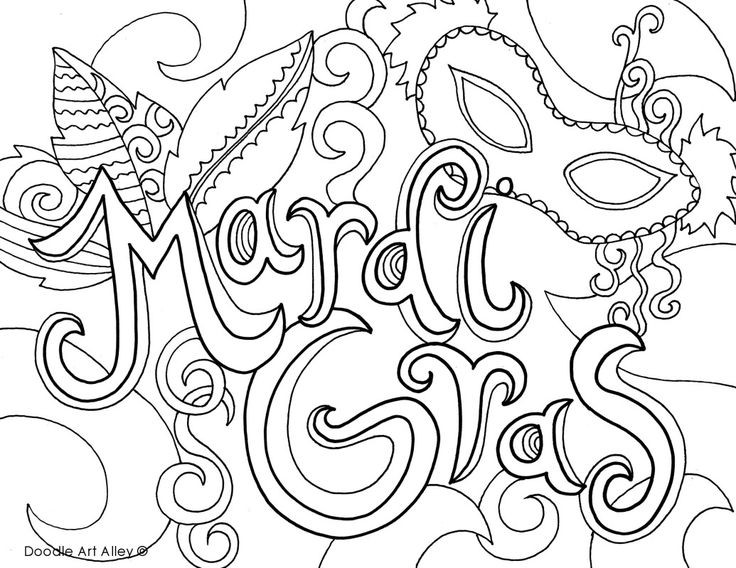 Mardi Gras Coloring Pages Free Printable
 28 best Mardi Gras clipart images on Pinterest