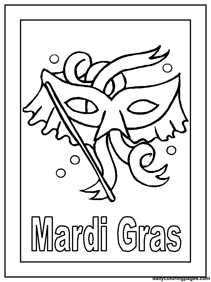 Mardi Gras Coloring Pages Free Printable
 Mardi Gras Masks Coloring Pages Coloring Home