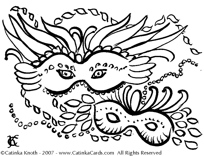 Mardi Gras Coloring Pages Free Printable
 Free Mardi Gras Coloring Pages Coloring Home