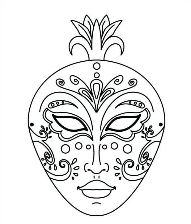 Mardi Gras Coloring Pages Free Printable
 Free Printable Mardi Gras Coloring Pages