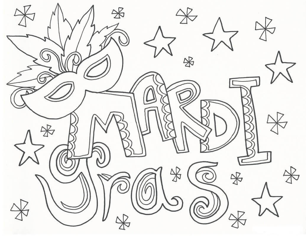 21 Best Ideas Mardi Gras Coloring Pages Free Printable Home