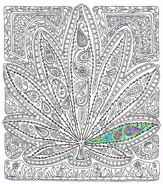 Marijuana Coloring Book
 Adult Coloring Page Got Leaf Printable pot leaf coloring
