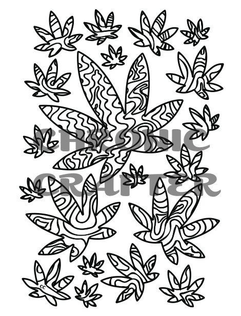 Marijuana Coloring Book
 Marijuana Leaves Swirls Coloring Page from by
