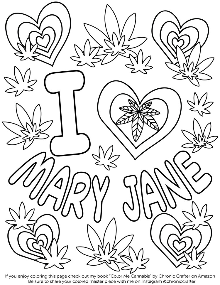 Marijuana Coloring Book
 Stoner Coloring Pages Coloring Home