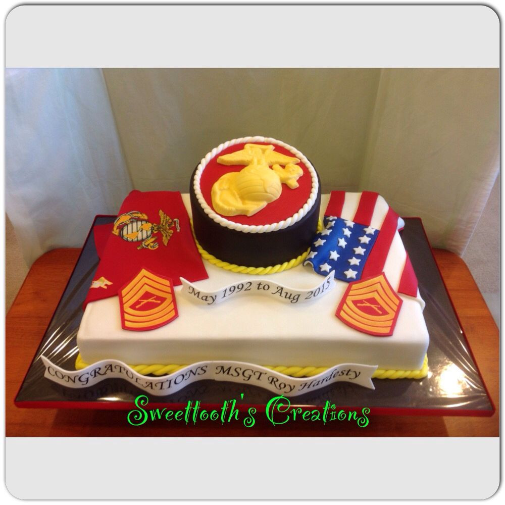 Marine Corps Retirement Party Ideas
 Marine Corp Retirement cake