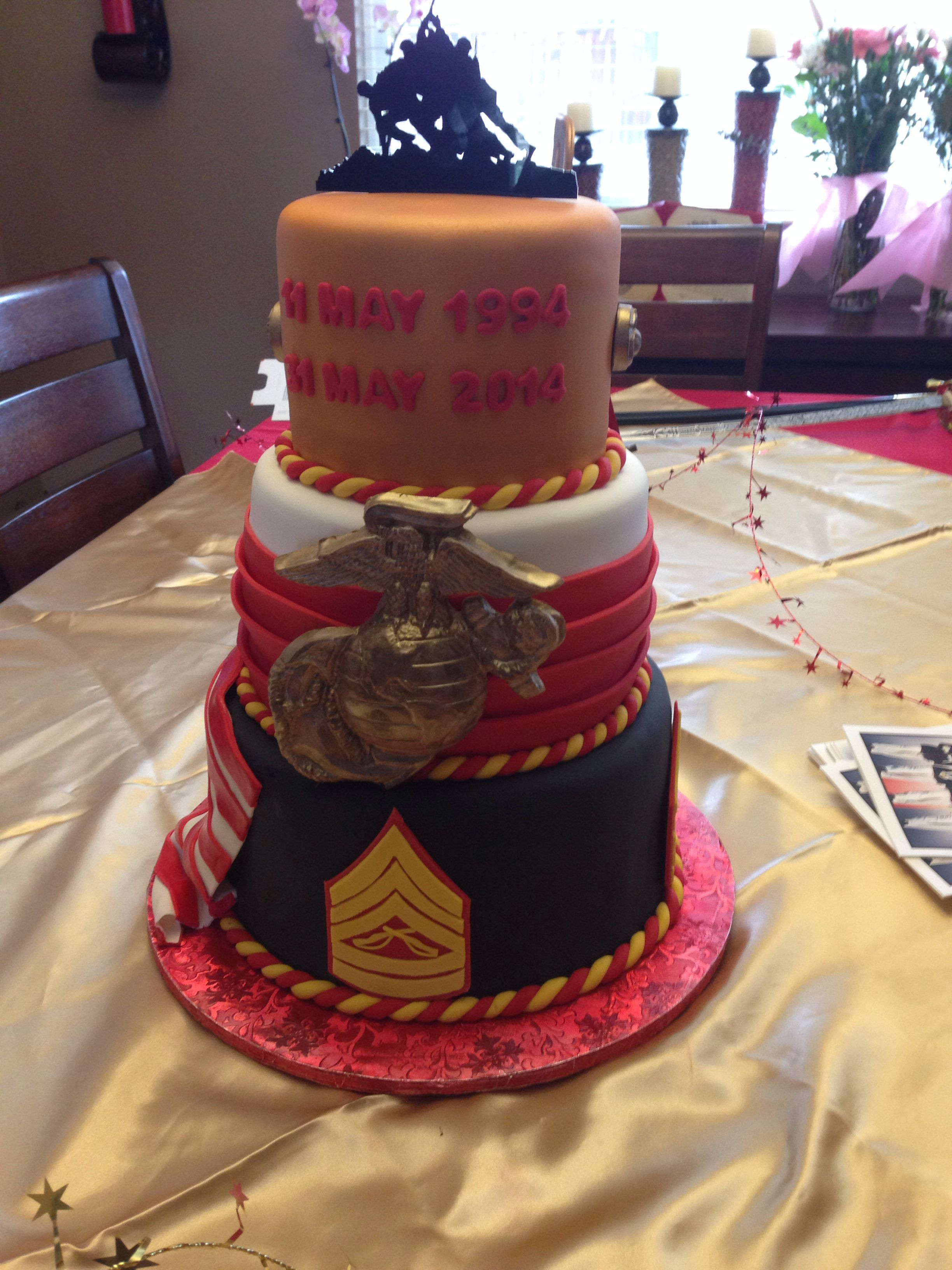 Marine Corps Retirement Party Ideas
 USMC retirement cake