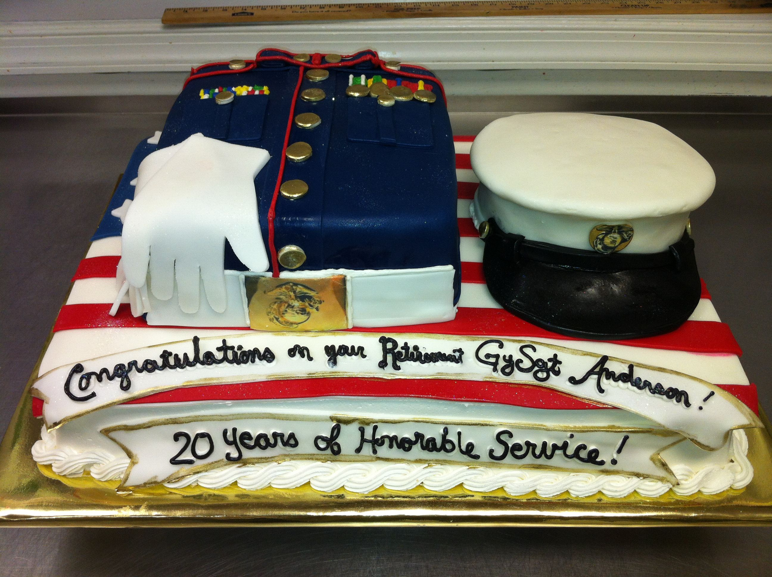 Marine Corps Retirement Party Ideas
 Marine Retirement Cake cakepins