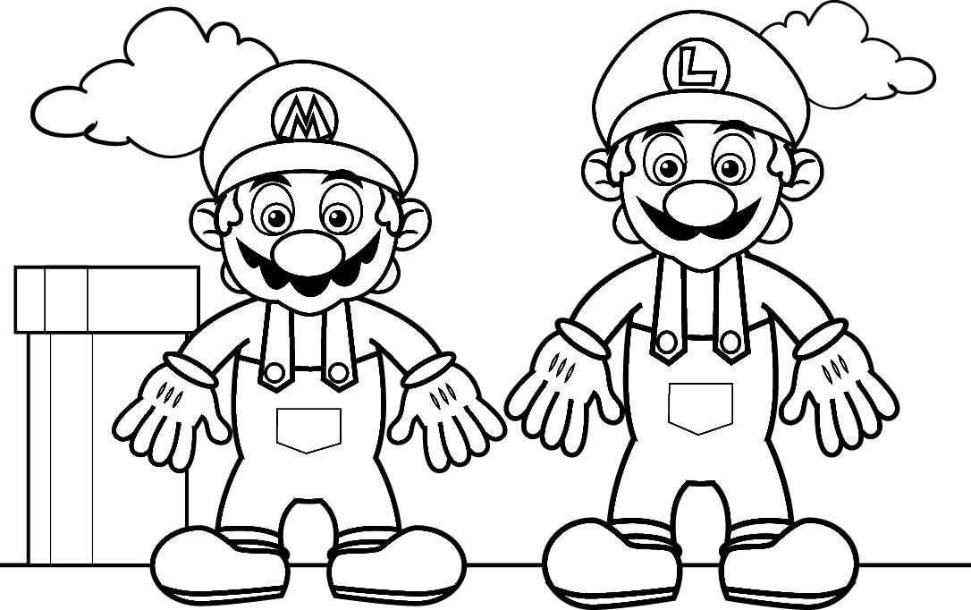 Mario Bros.Printable Coloring Pages
 9 Free Mario Bros Coloring Pages for Kids Disney