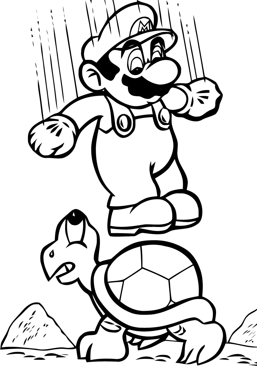 Mario Coloring Pages For Kids
 mario bros coloring page Coloring Pages
