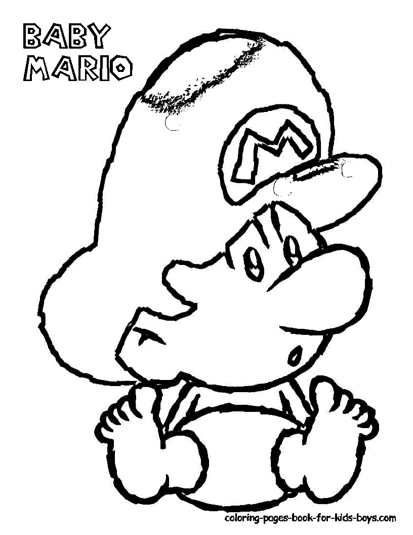 Mario Coloring Pages For Kids
 Oisn s Mario Colouring Pages