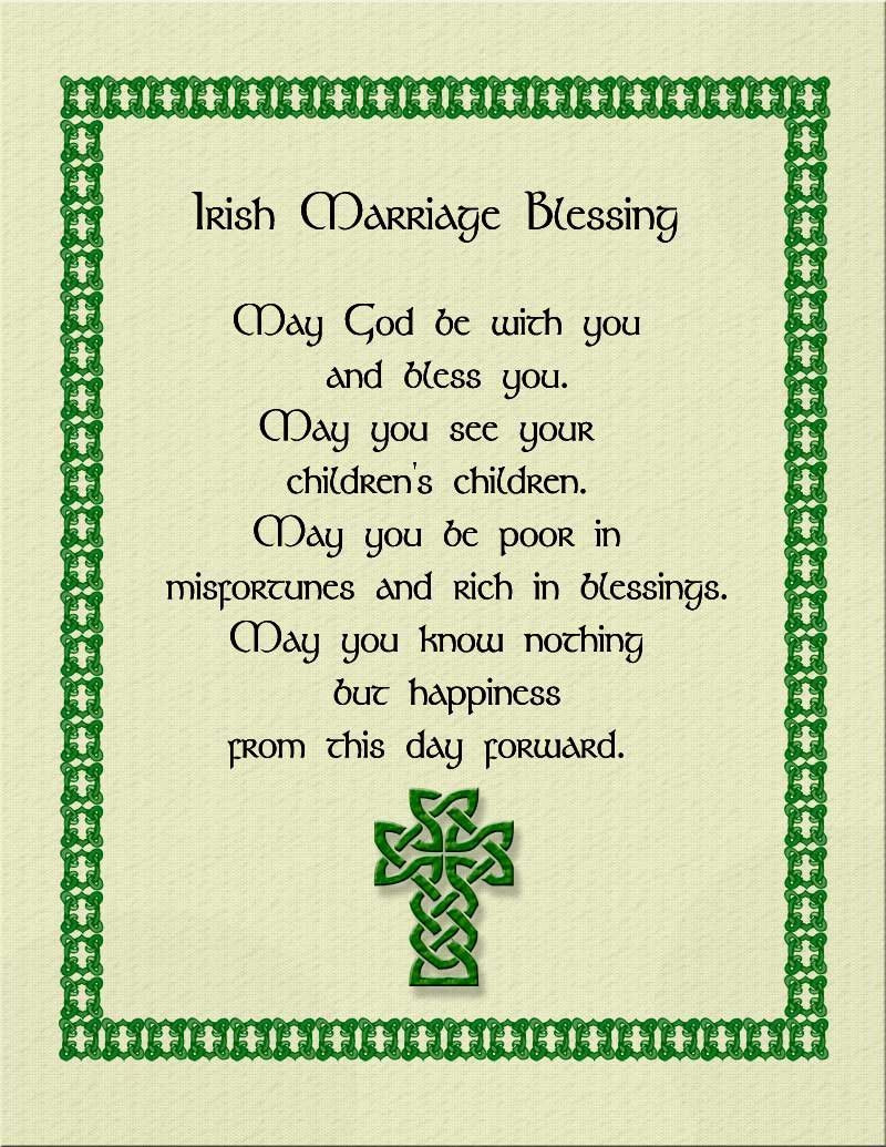 Marriage Blessing Quotes
 Irish Marriage Blessing stttys