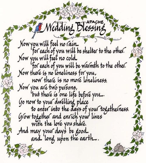Marriage Blessing Quotes
 native american wedding blessing