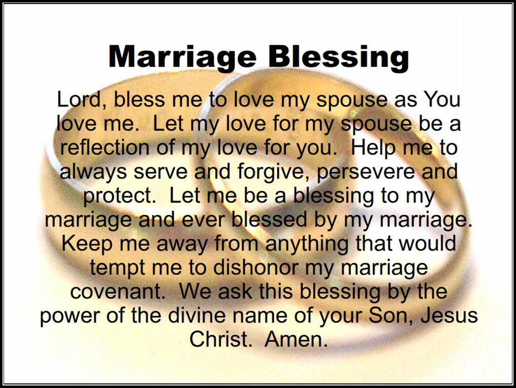Marriage Blessing Quotes
 The Marriage Blog A Marriage Blessing