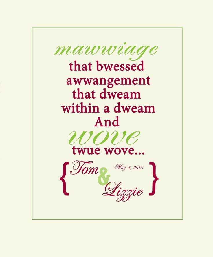 Marriage Quote Princess Bride
 Personalizable princess bride wedding date funny quote