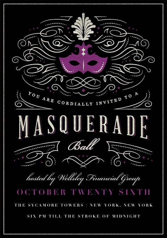 Masquerade Birthday Party Invitations
 25 best ideas about Masquerade invitations on Pinterest