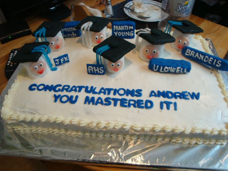 Masters Graduation Party Ideas
 A graduation cake for Andrew who got his masters degree