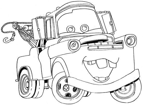 Mater Coloring Pages
 Mater the Tow Truck images Tow Mater Coloring Page