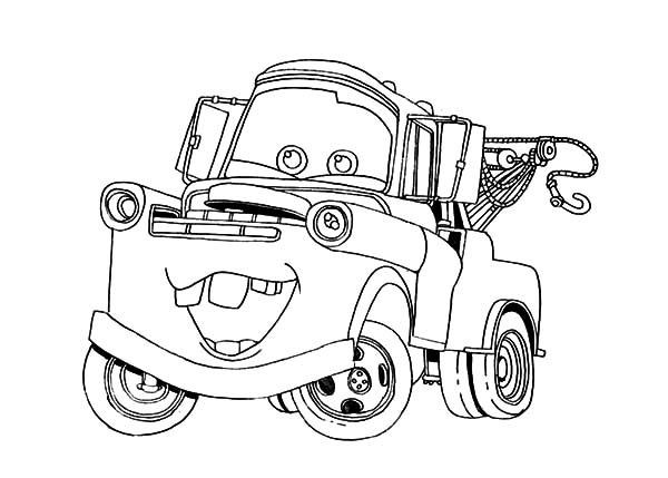 Mater Coloring Pages
 Tow Mater Drawing at GetDrawings