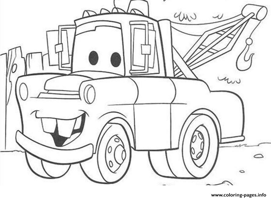 Mater Coloring Pages
 Disney Cars Mater Coloring Pages Printable