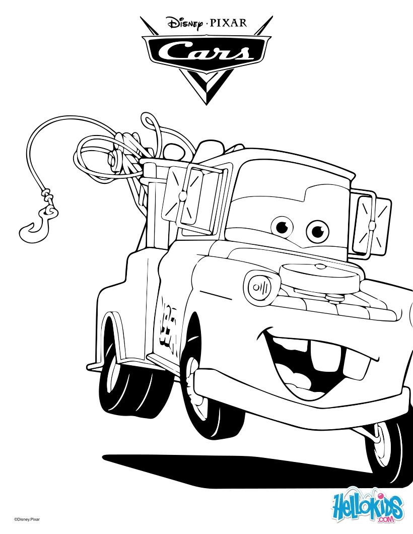 Mater Coloring Pages
 Mater the tow truck coloring pages Hellokids