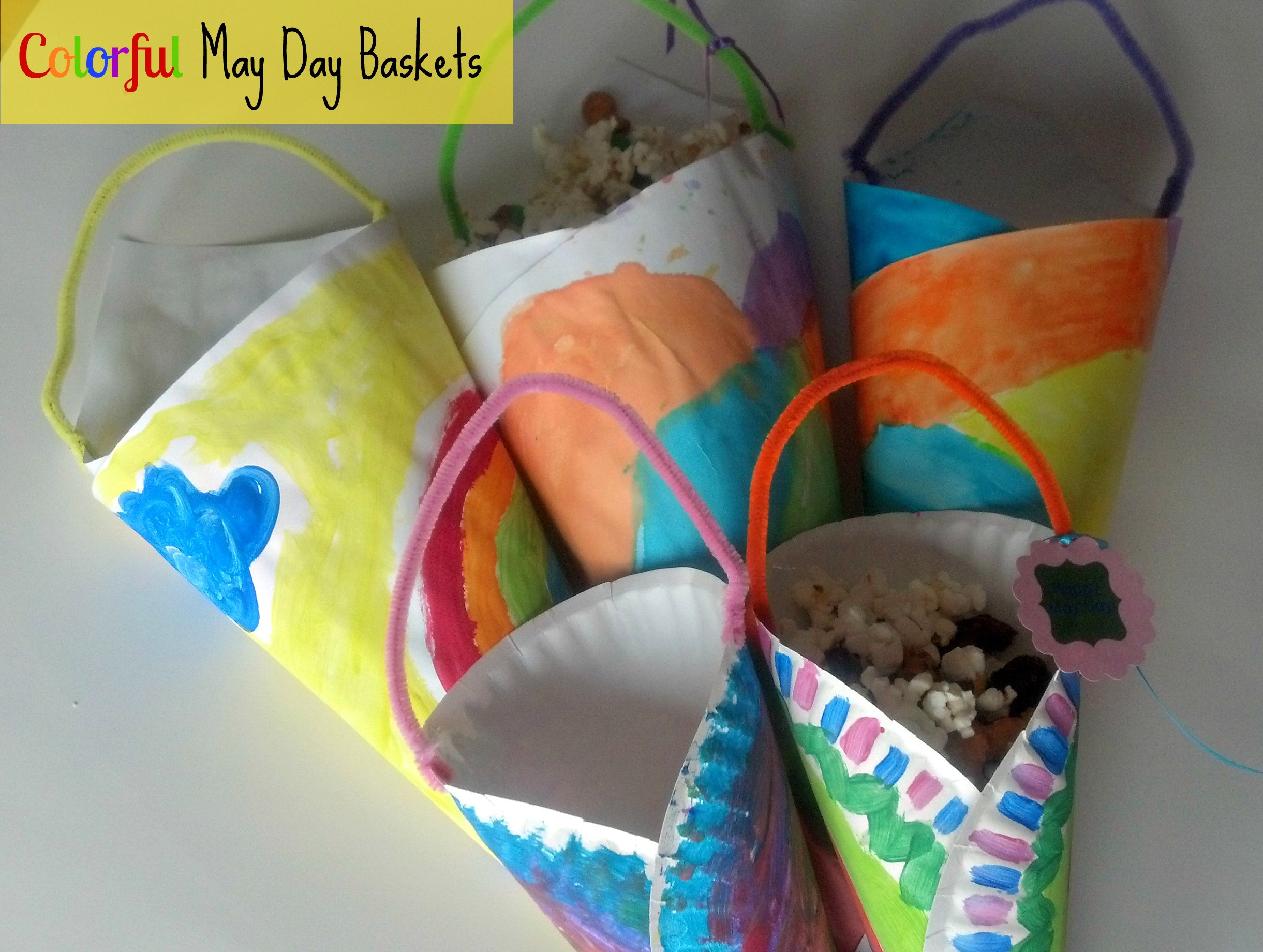 May Crafts For Preschoolers
 Spring Craft Colorful May Day Baskets