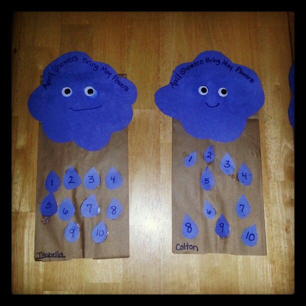 May Crafts For Preschoolers
 Mr Cloud Puppets April showers bring May Flowers