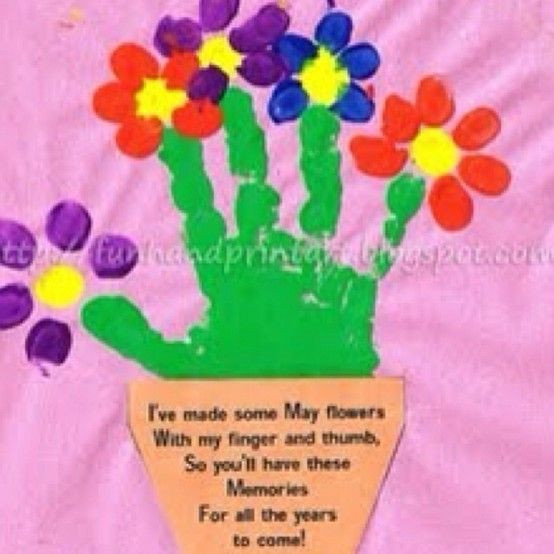 May Crafts For Preschoolers
 Preschool Handprint May Day Flowers Make with the boys