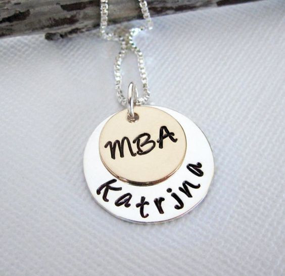 Mba Graduation Gift Ideas
 MBA Graduation Necklace Masters Degree Gift by