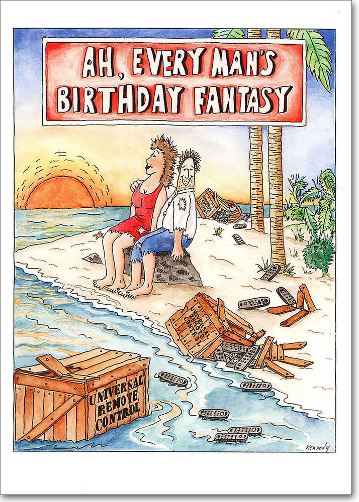 Men Birthday Quotes
 Every Man s Birthday Fantasy Funny Birthday Card by