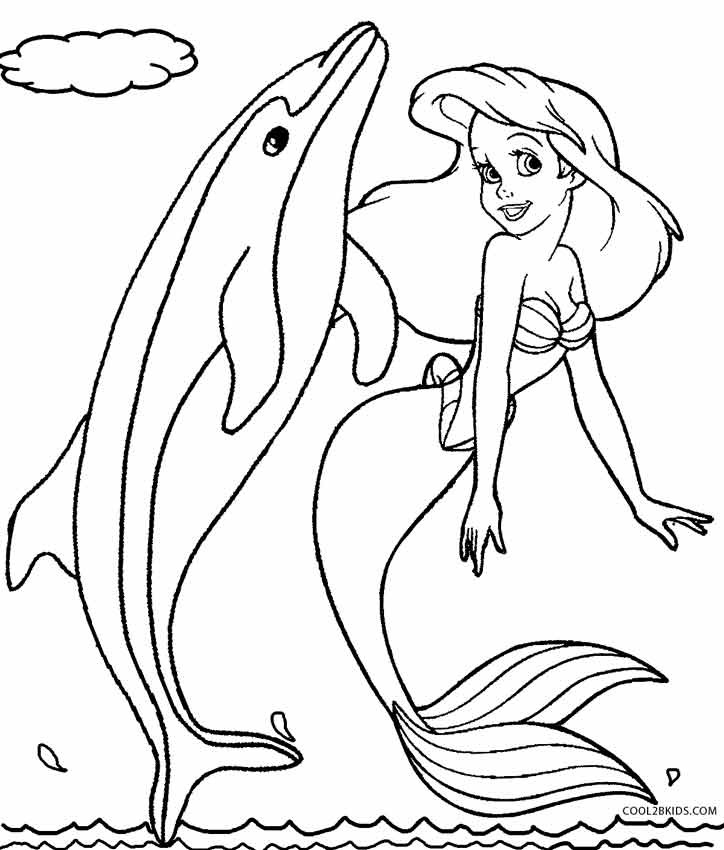 Mermaid Coloring Pages For Toddlers
 Printable Mermaid Coloring Pages For Kids