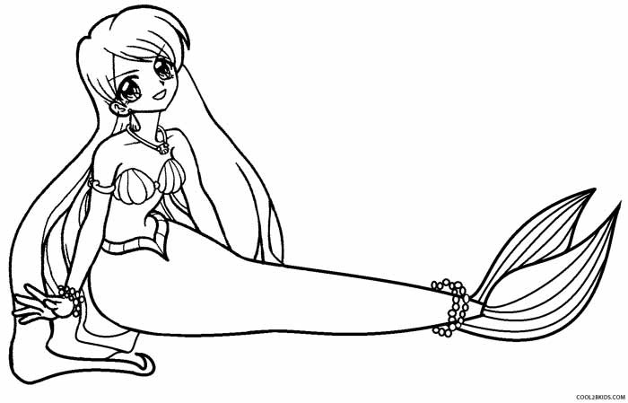 Mermaid Coloring Pages For Toddlers
 Printable Mermaid Coloring Pages For Kids