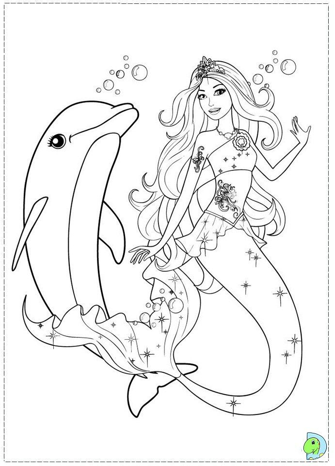 Mermaid Coloring Pages For Toddlers
 Barbie Mermaid Coloring Pages Printable