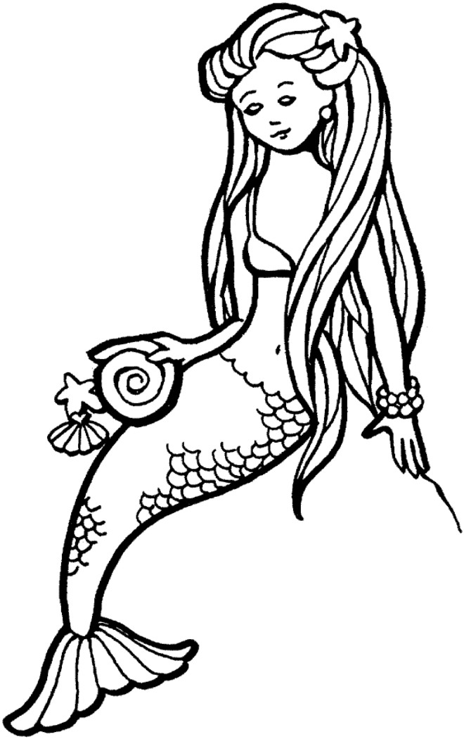 Mermaid Coloring Pages For Toddlers
 Mermaid Coloring Pages For Kids Coloring Home
