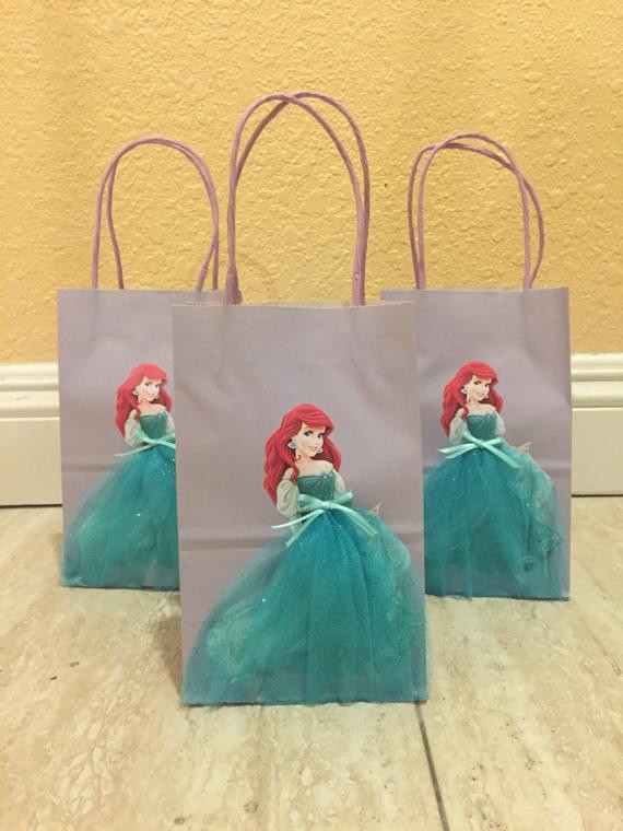 Mermaid Party Bag Ideas
 Little Mermaid Favor Bags Ariel Goody bags Little Mermaid
