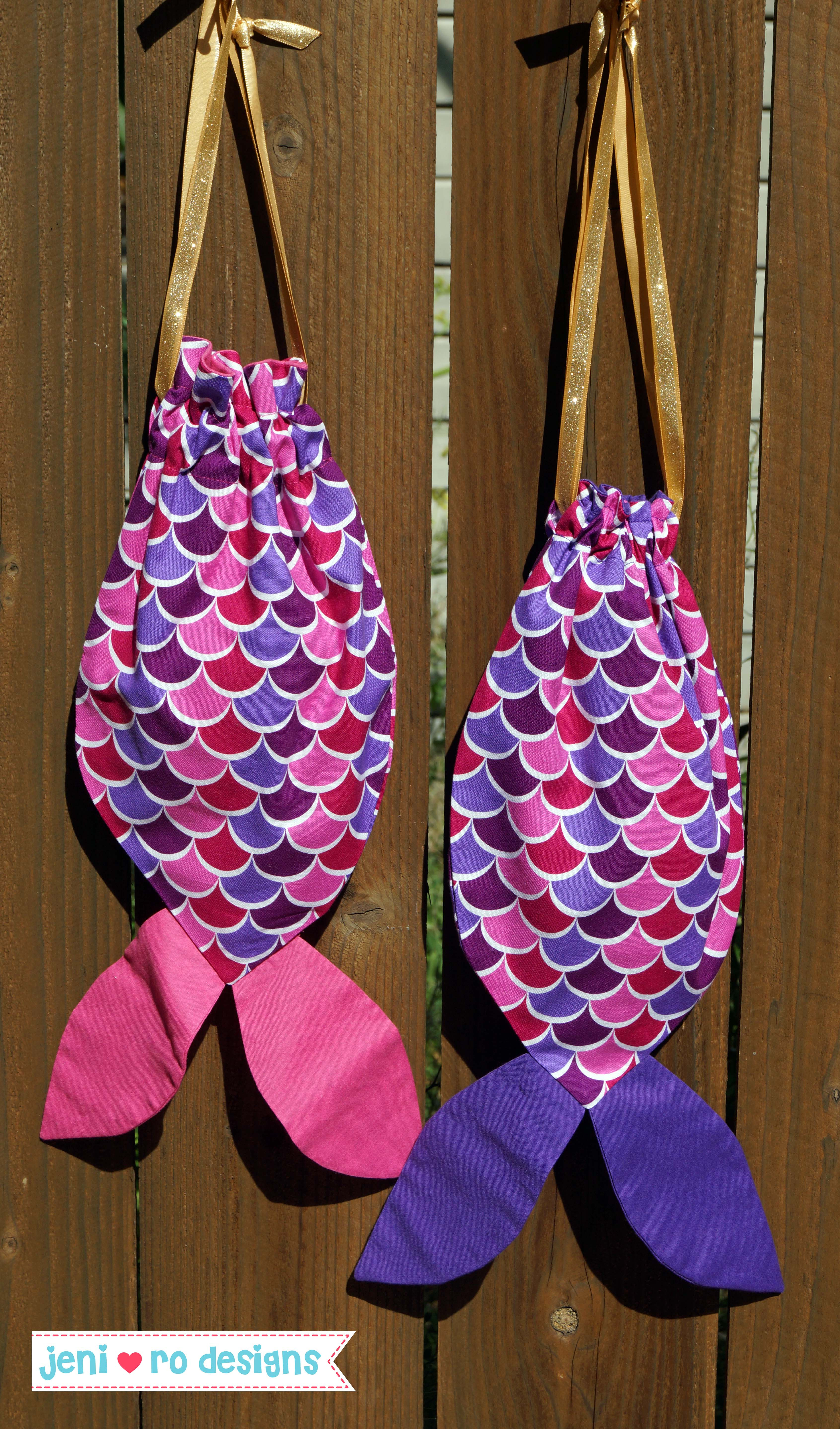 Mermaid Party Bag Ideas
 Mermaid Tail Bags for Miss O’s party