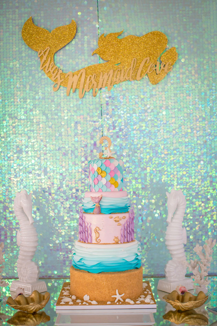 Mermaid Party Decorations Ideas
 Kara s Party Ideas Mermaid Cove Birthday Party