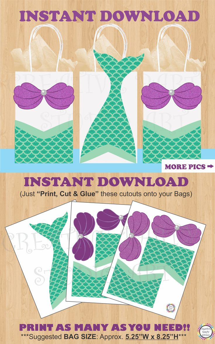 Mermaid Party Gift Bag Ideas
 Best 25 Little mermaid invitations ideas on Pinterest