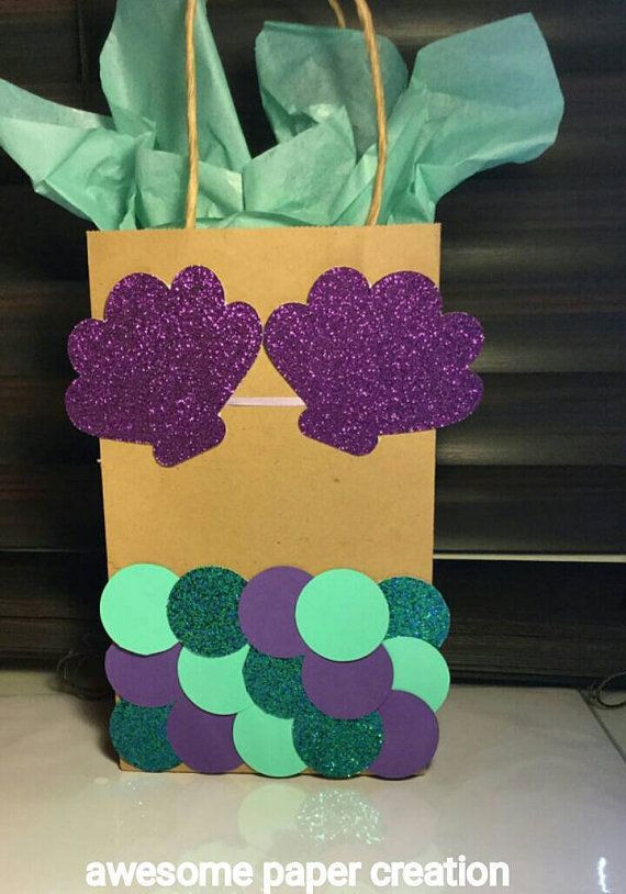 Mermaid Party Gift Bag Ideas
 Create this fun t bag for your mermaid loving friend