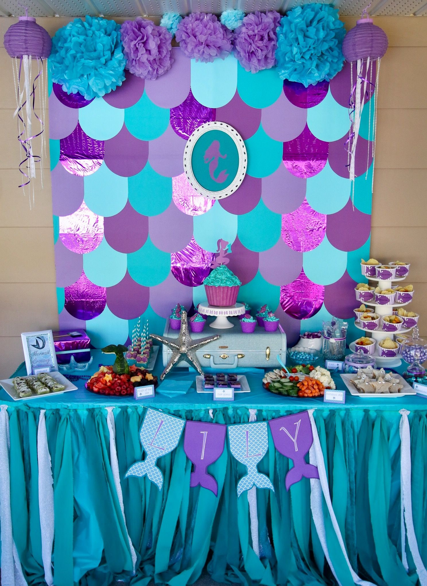 Mermaid Under The Sea Party Ideas
 Mermaid party table decorations Under the sea birthday