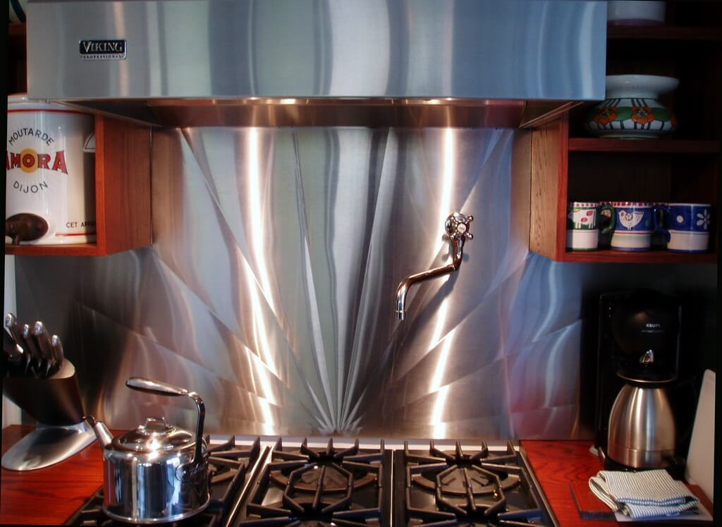 Metal Kitchen Backsplash
 Stainless Steel Backsplashes Brooks Custom