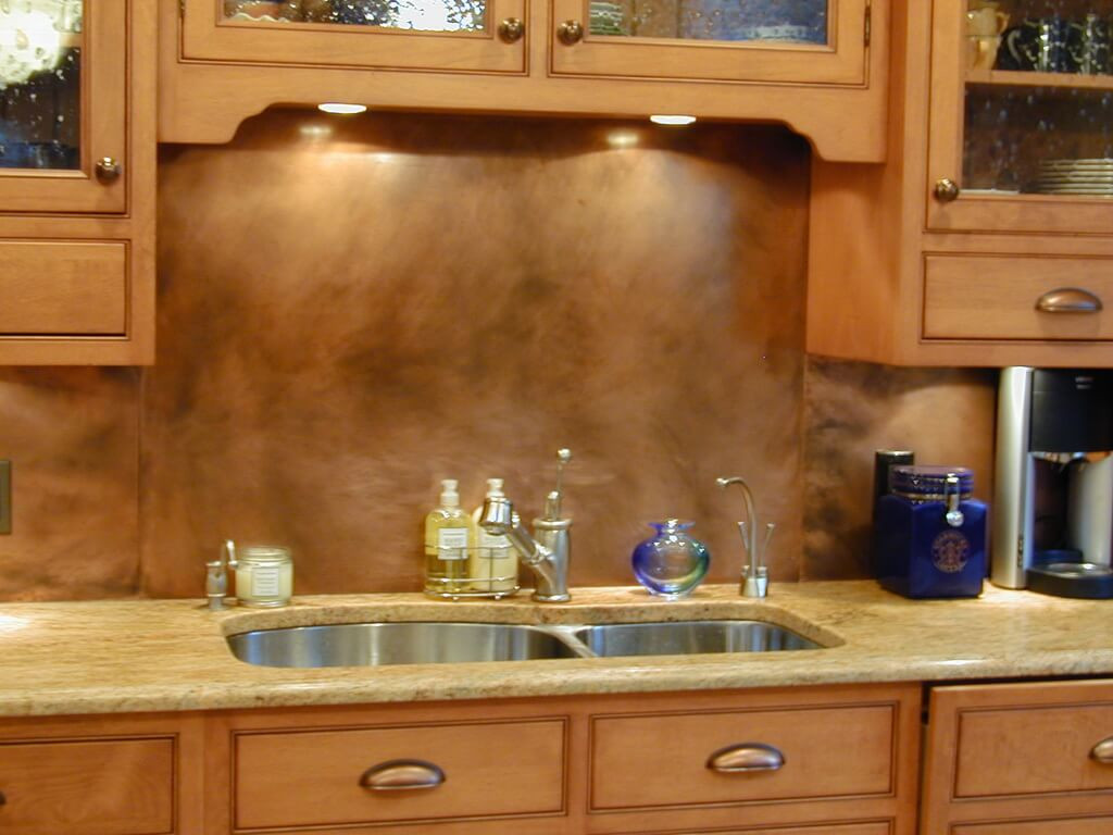 Metal Kitchen Backsplash
 Copper Countertops Hoods Sinks Ranges Panels by Brooks