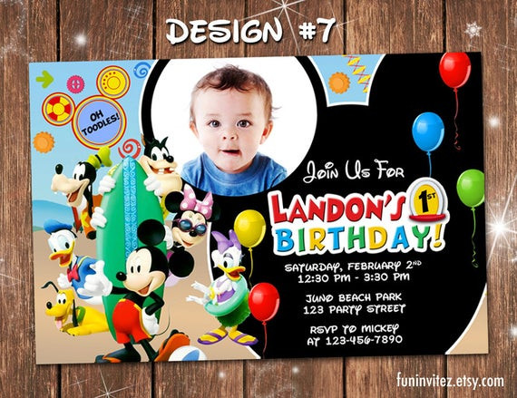 Mickey Mouse Beach Party Ideas
 Mickey Mouse Clubhouse Beach Birthday Party Invitations