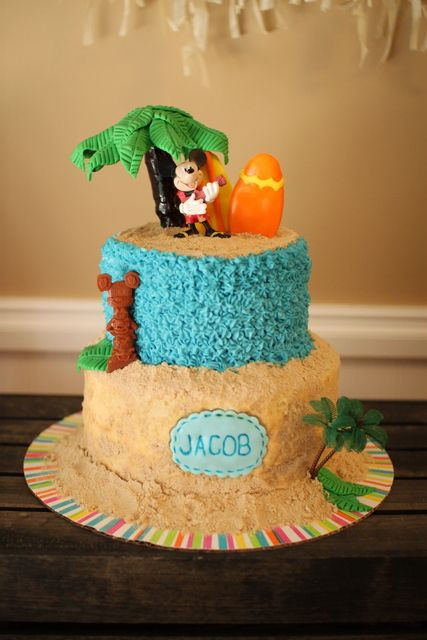 Mickey Mouse Beach Party Ideas
 17 Best ideas about Luau Birthday Cakes on Pinterest