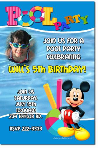 Mickey Mouse Pool Party Ideas
 Mickey Mouse Pool Party Birthday
