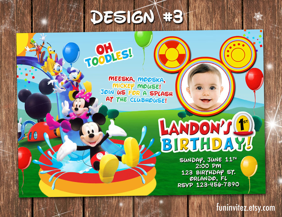 Mickey Mouse Pool Party Ideas
 Mickey Mouse Clubhouse Swim Splash Slide Birthday Party