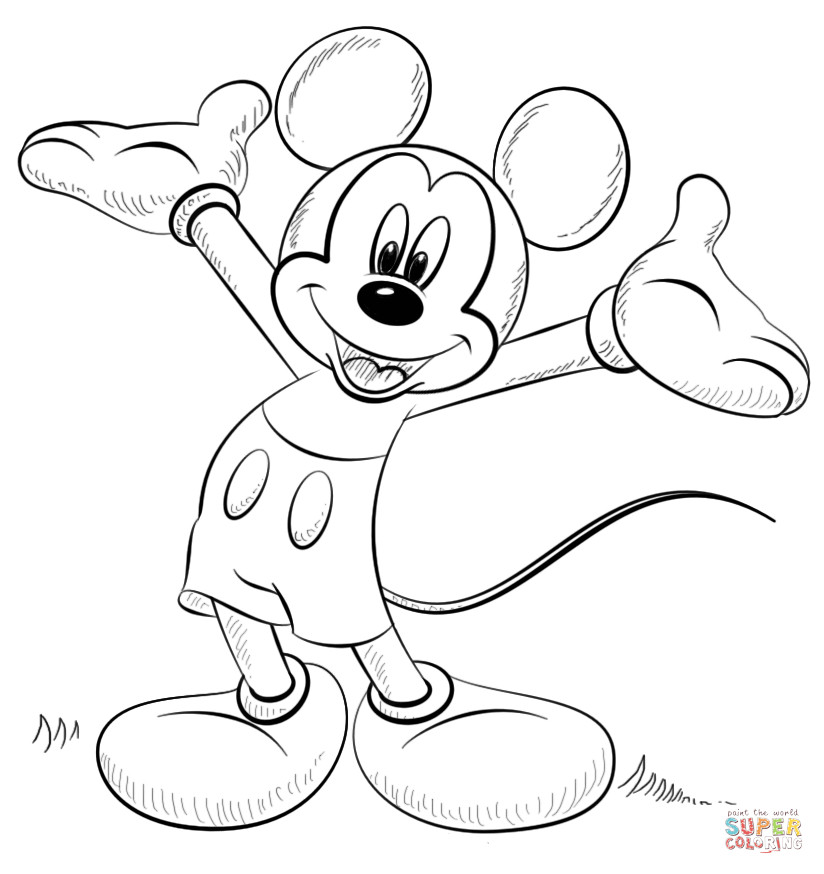 Mickey Mouse Printable Coloring Pages
 Mickey Mouse coloring page