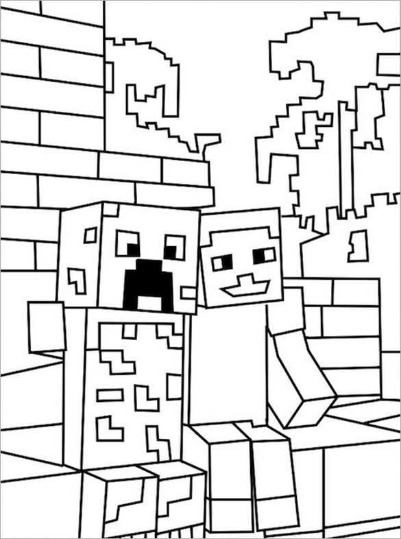 Minecraft Boys Coloring Pages
 16 Minecraft Coloring Pages PDF PSD PNG