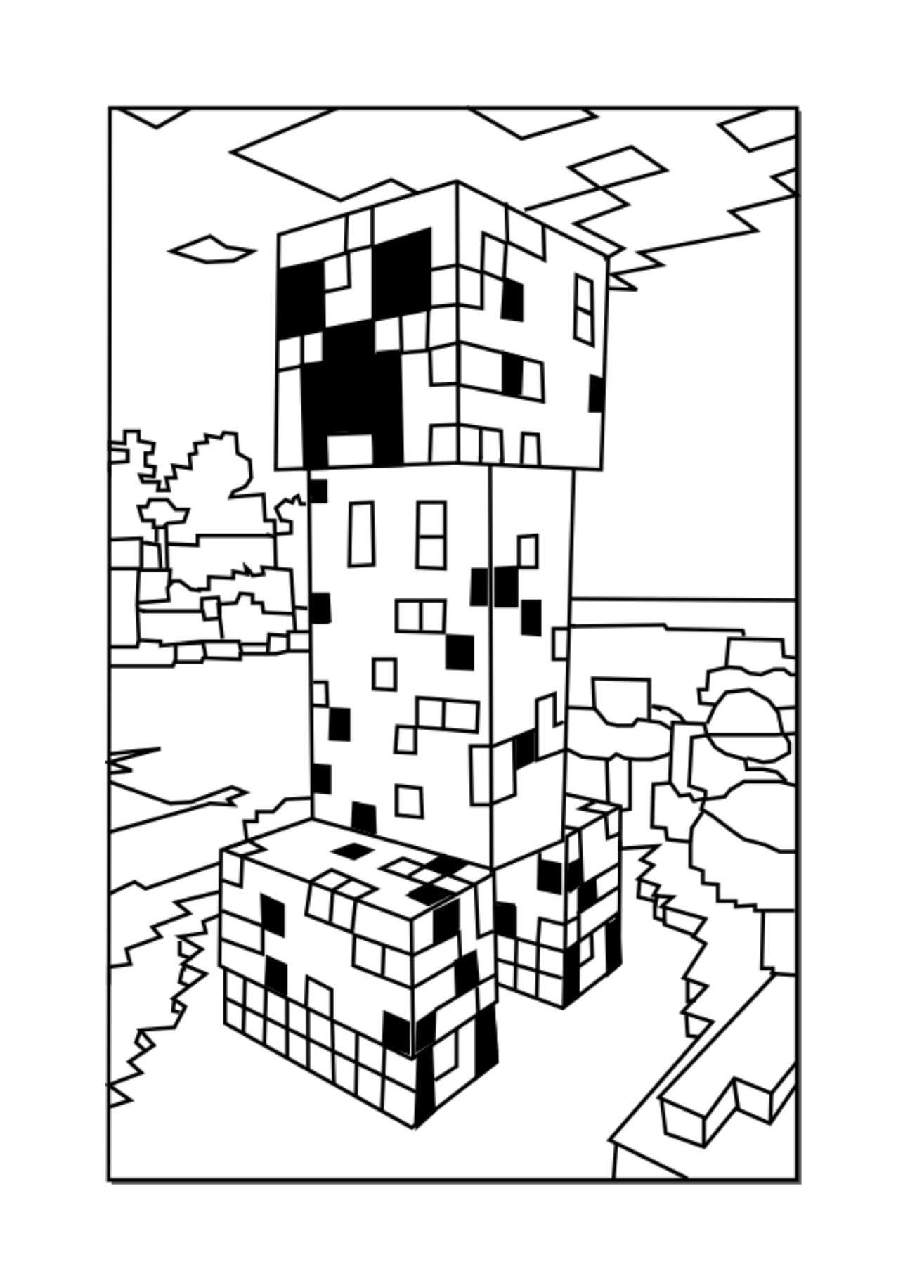 Minecraft Boys Coloring Pages
 Minecraft coloring pages Minecraft Creeper