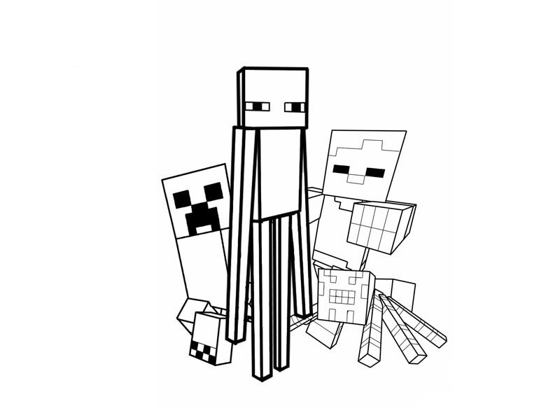 Minecraft Boys Coloring Pages
 Minecraft coloring pages to and print for free