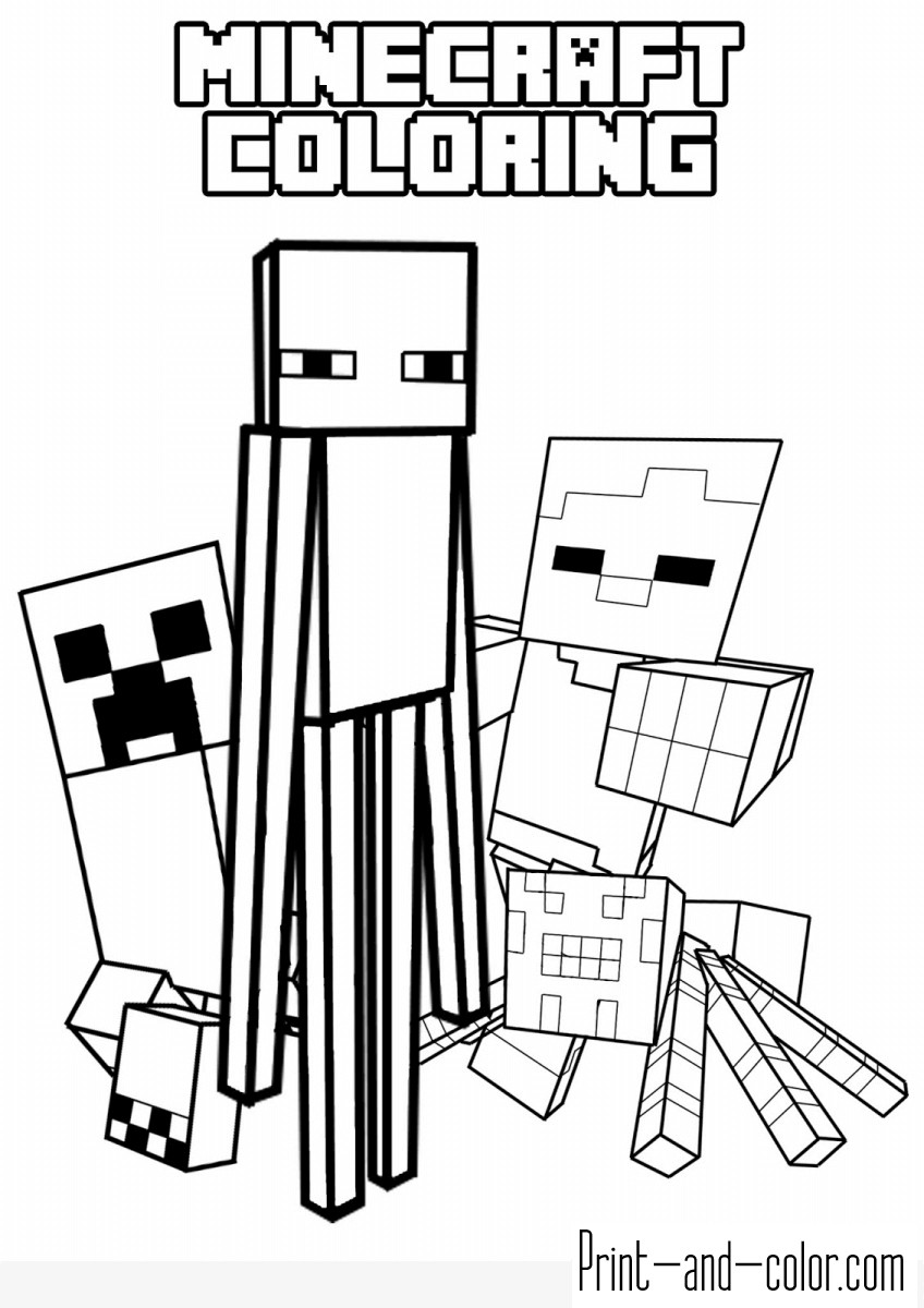 Minecraft Coloring Pages For Boys
 Minecraft coloring pages